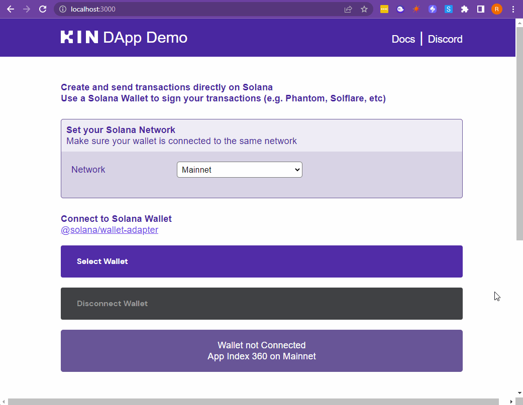 Use Solana Wallet for Kin